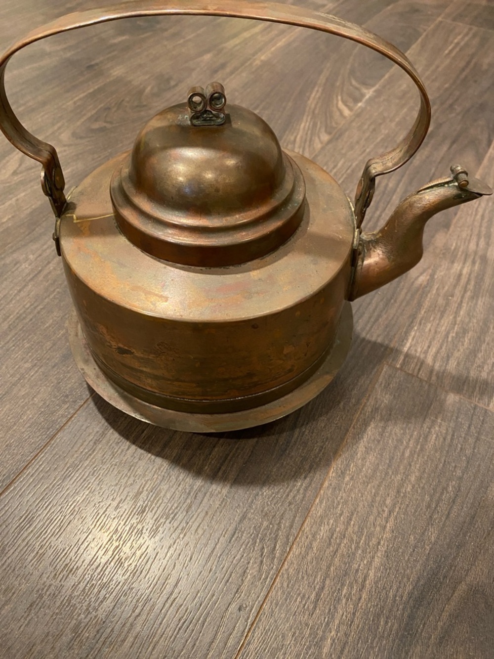 Copper Finish Vintage-Style Teapot Kettle - Brown